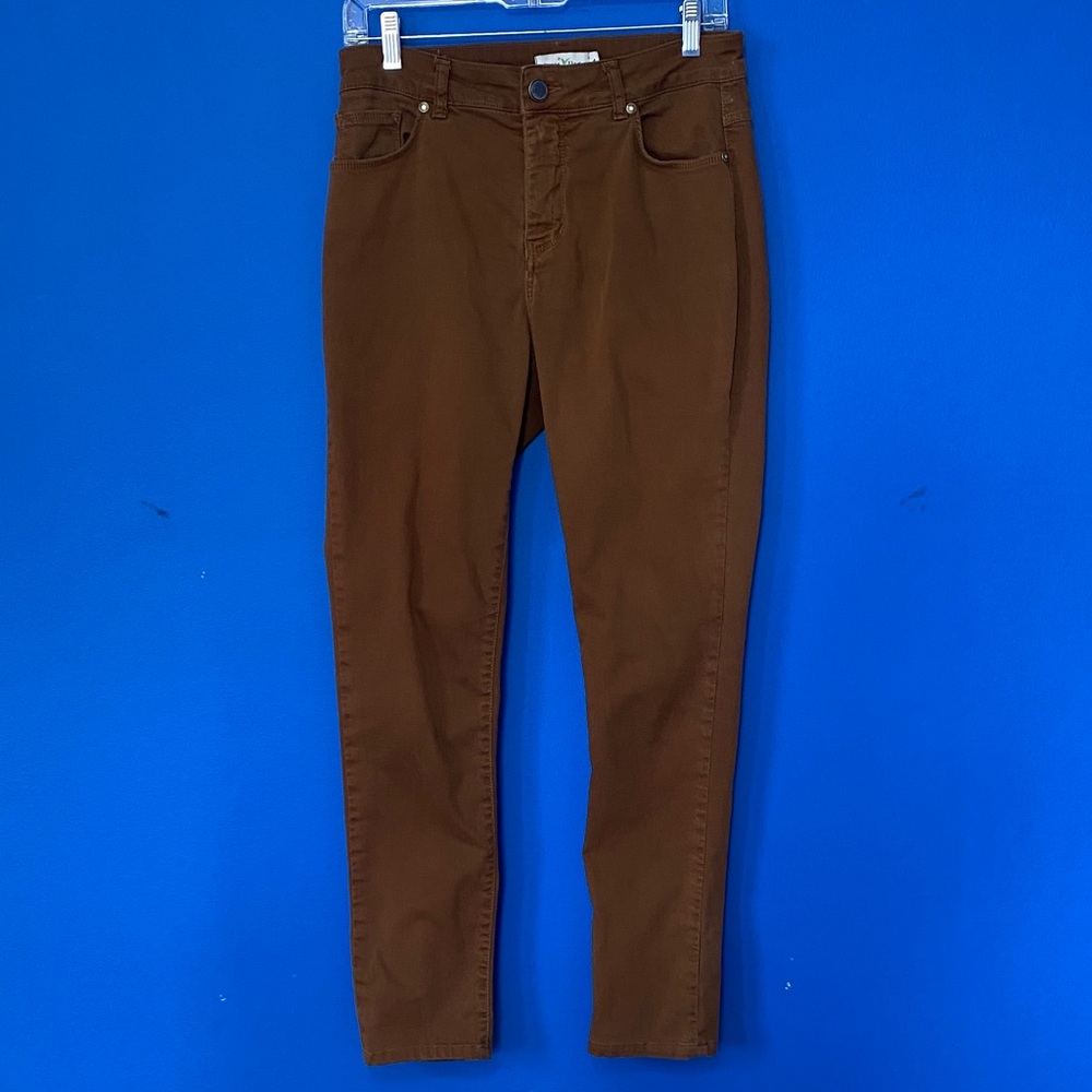 BEIJA FLOR Brown Jennifer High Waisted Skinny Jeans Sz 4